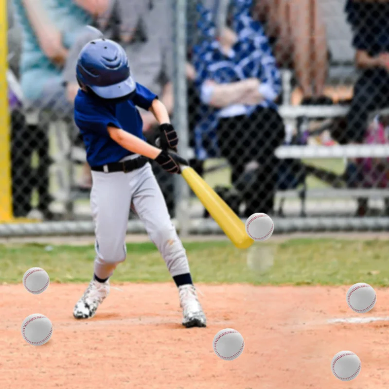 6pcs PU Soft baseball, Foam Stretch Ball, PU Foaming Sponge Ball, Bouncy Baseball Balls, Team Practice Baseball for Beginner