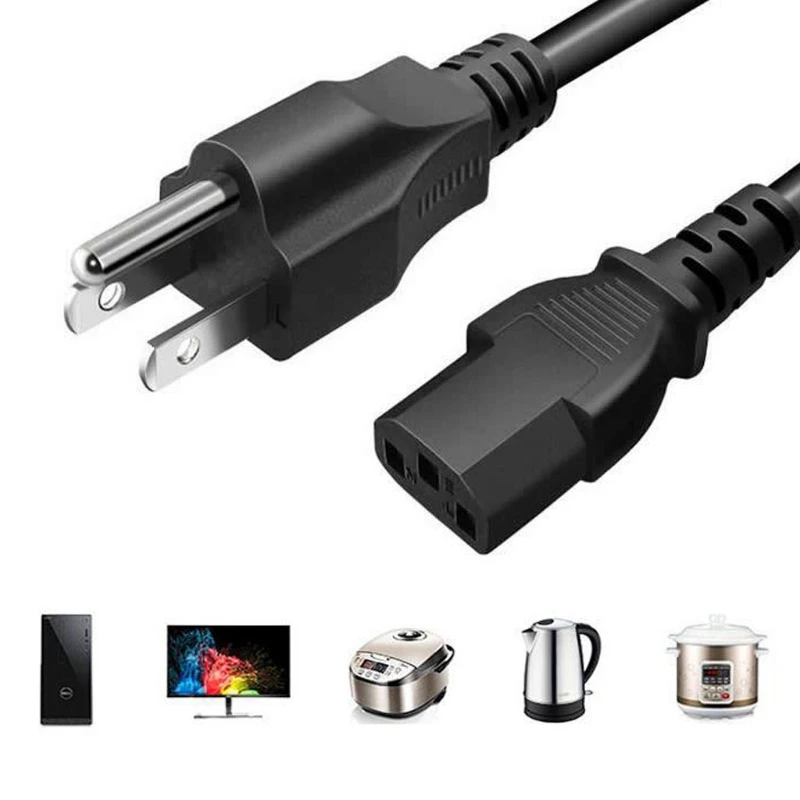 1.5m Power Cord Cable for Rice Cooker Milk Maker Microwaves Coffee Pot Dropshipping