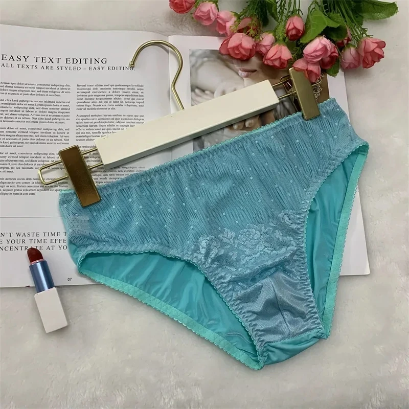 Man's Sexy Lace Triangle Underpants Briefs Plus Size Panties Live Show Dance Sexy Costumes BF Gift FKK Private Party Panty