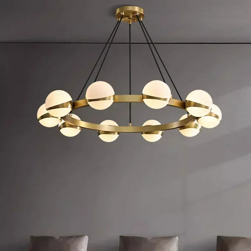 Nordic Bedroom round Pendant Lights round for Living Dining Room Kitchen Coffee Tables Chandelier Home Decor Lusters Luminaires