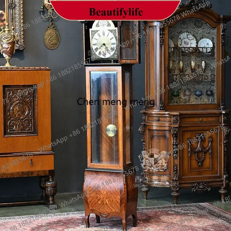 d178 1977, designer floor clock European wood parquet mechanical pendulum clock floor clock