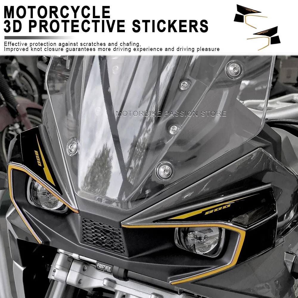 for Kove 800X 800 X 2024 Motorcycle Protectors Stickers Gel 3d motorcycle compatible Protective Decorative Sticker kit 2024