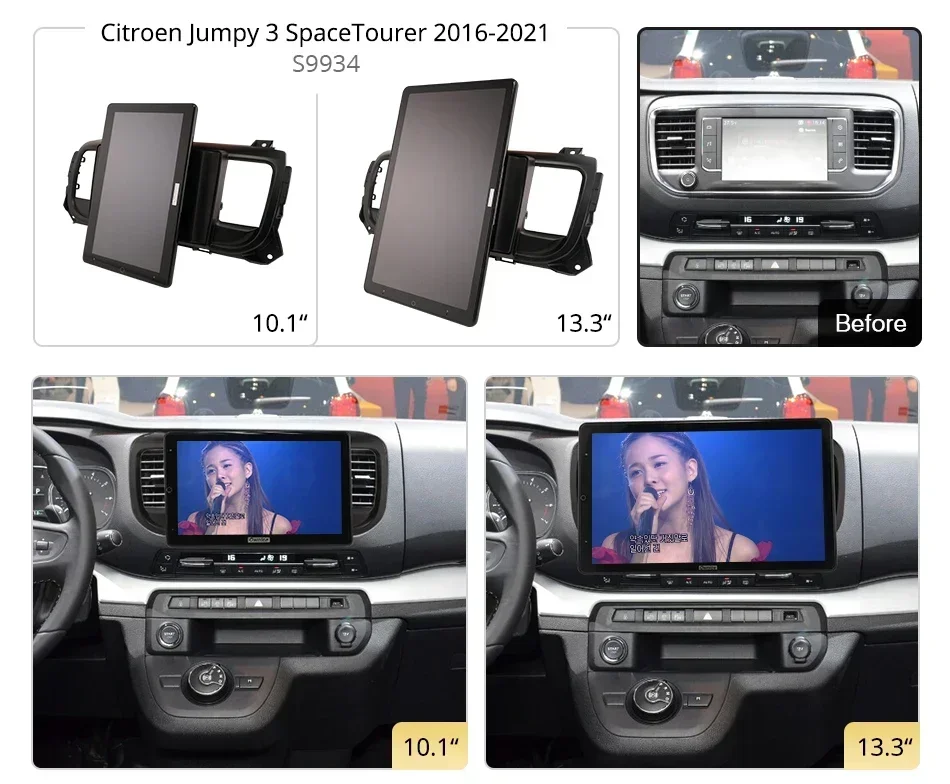 13.3'' Ownice Android10.0 Car Multimedia for Citroen Jumpy 3 SpaceTourer 2016-2021 Auto Radio Audio 4G LTE 360 Optical No DVD