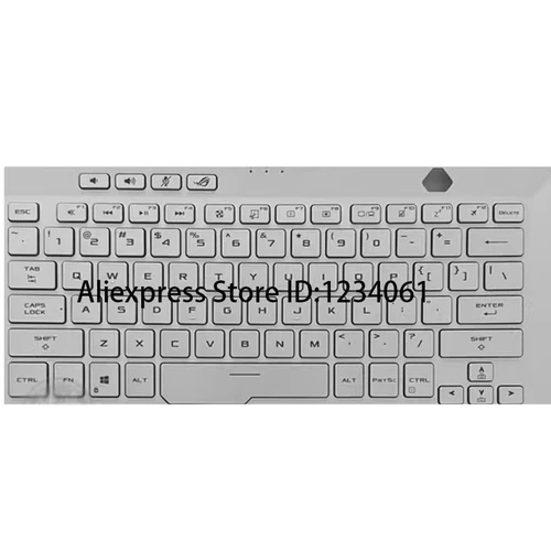 Imagen 2 del producto Llave de repuesto plateada para teclado de portátil Asus ROG G14 Zephyrus GA401 GA401I GA401IU GA401IV GA401M GA401QH