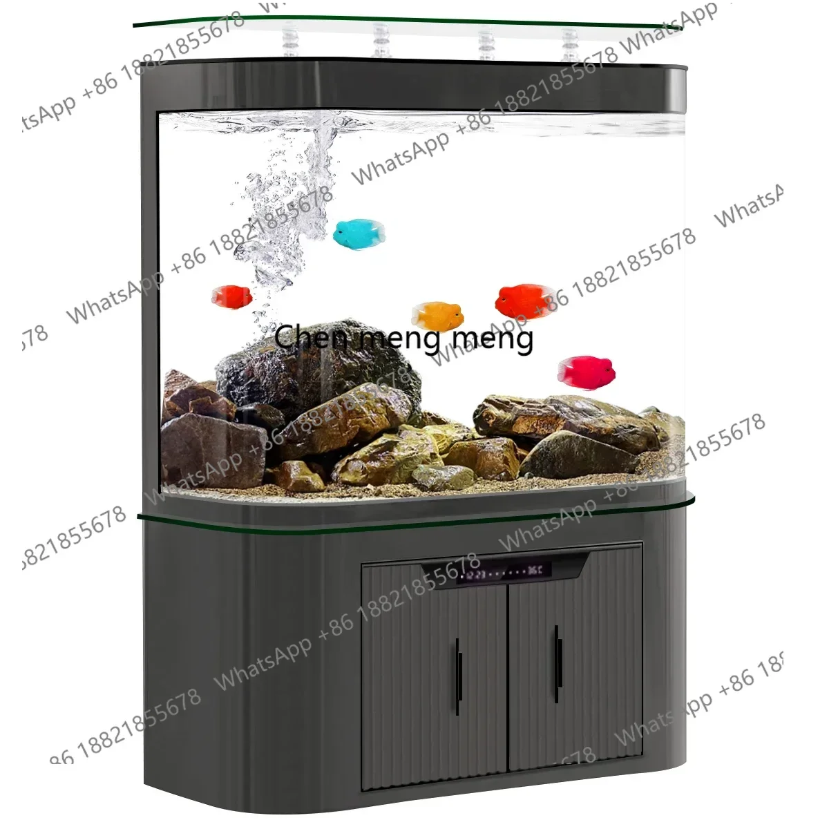 X  Fish tank aquarium modern light luxury bottom filter large, medium and small household lazy ecological water-free