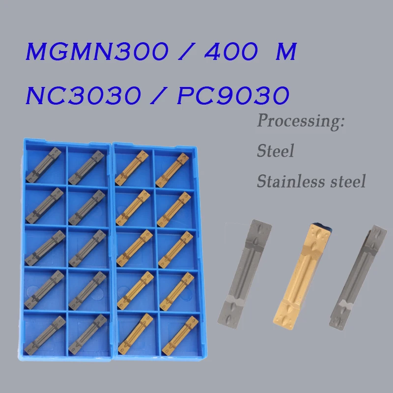 

MGMN300 / MGMN400 M NC3030 / PC9030 Carbide Inserts Grooving Inserts Cutting and Slotting Blade CNC Lathe Metal Turning Tool