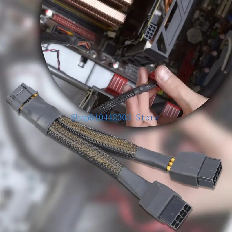 L4md 8pin a 12+4pin 16pin 18awg para série RTX40 RTX4070/4080 Conexão fonte alimentação flexível