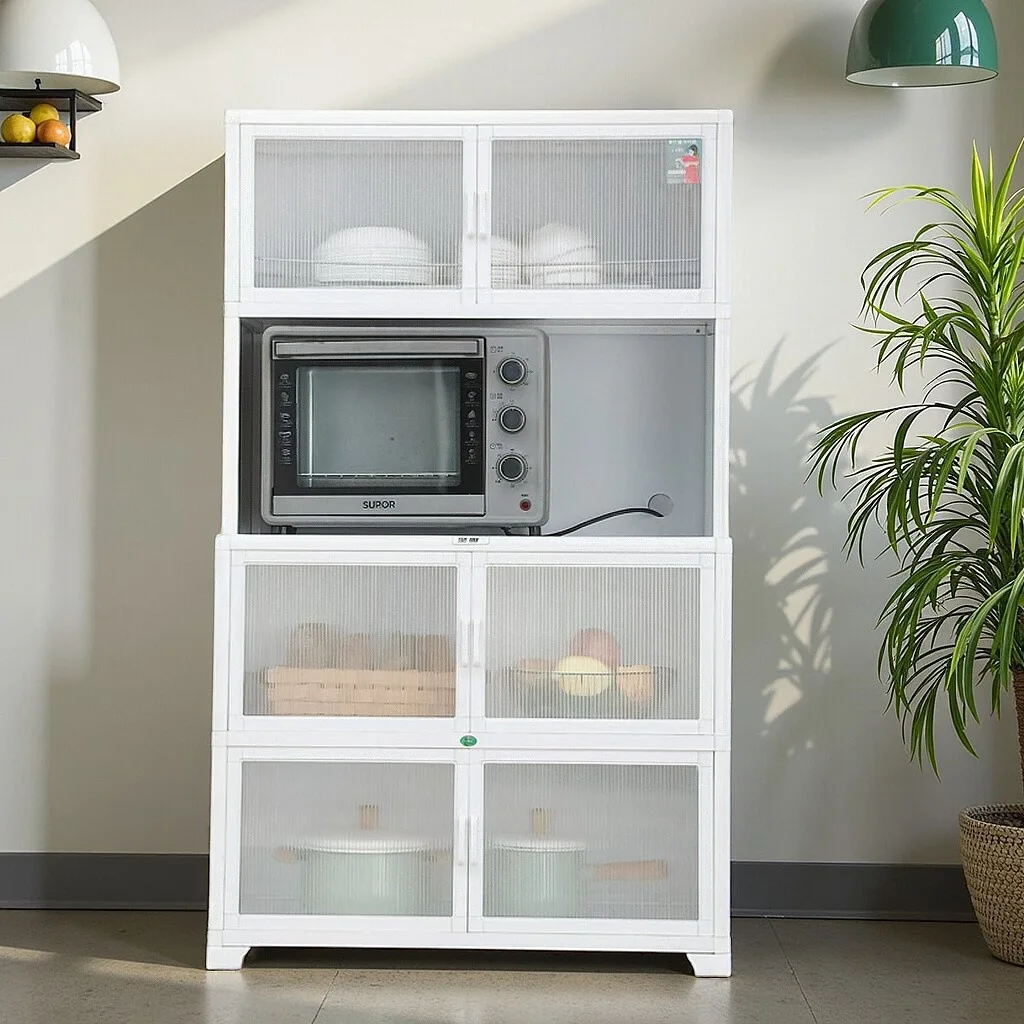 Side cabinets, lockers, modern minimalist kitchen lockers, living room wall storage, microwave oven shelves