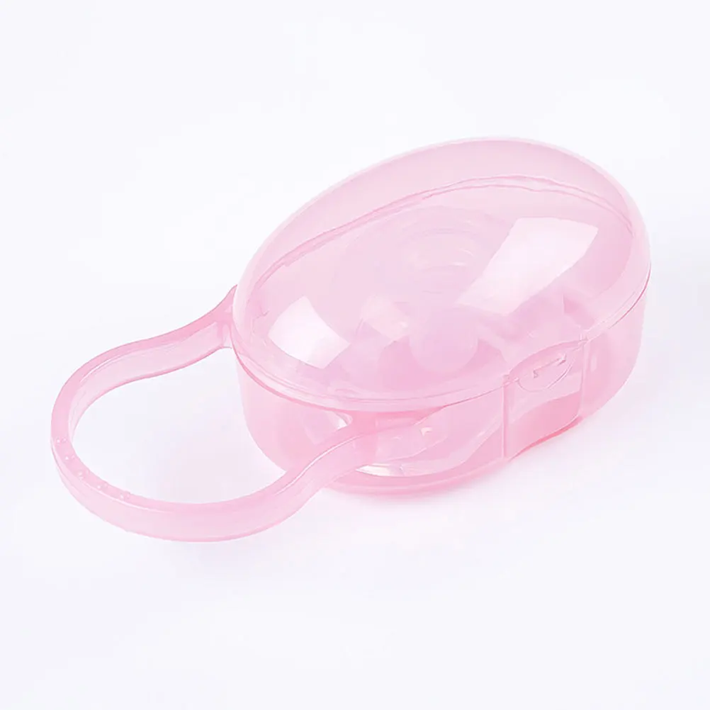 4Pcs Pacifier Storage Case Portable Baby Soother Holder Box Safe PP Material for Travel Home Use Pink Green Blue Transparent