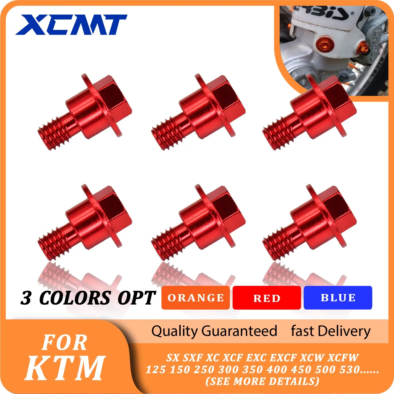 

Motorcycle Front Fork Guard Bolt Screw For KTM SX SXF XC XCF EXC EXCF XCW XCFW 125 150 250 300 350 400 450 500 530 2000-2023