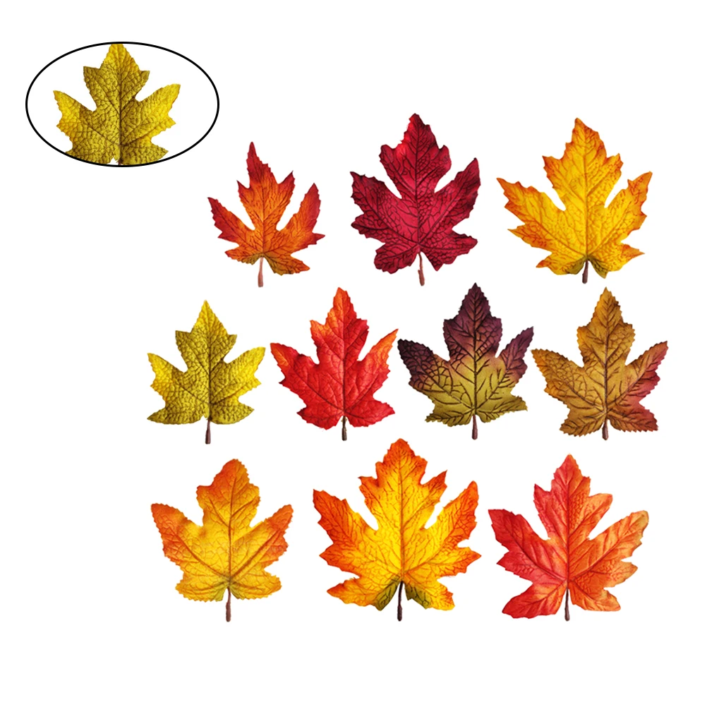 

40Pcs Long-Lasting Artificial Maple Decor Exquisite Design for Various Celebrations Artificial Maple Leaf