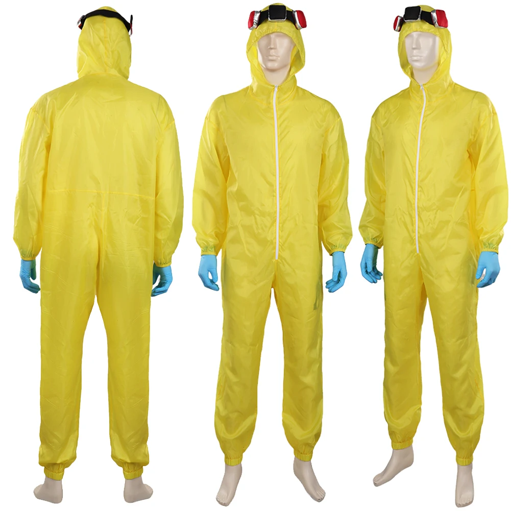 Fantasy Walter Cosplay Witte Mannen Jumpsuit Outfits Spel Breaking Cos Bad Kostuum Vermomming Handschoenen Mannelijke Halloween Rollenpakken