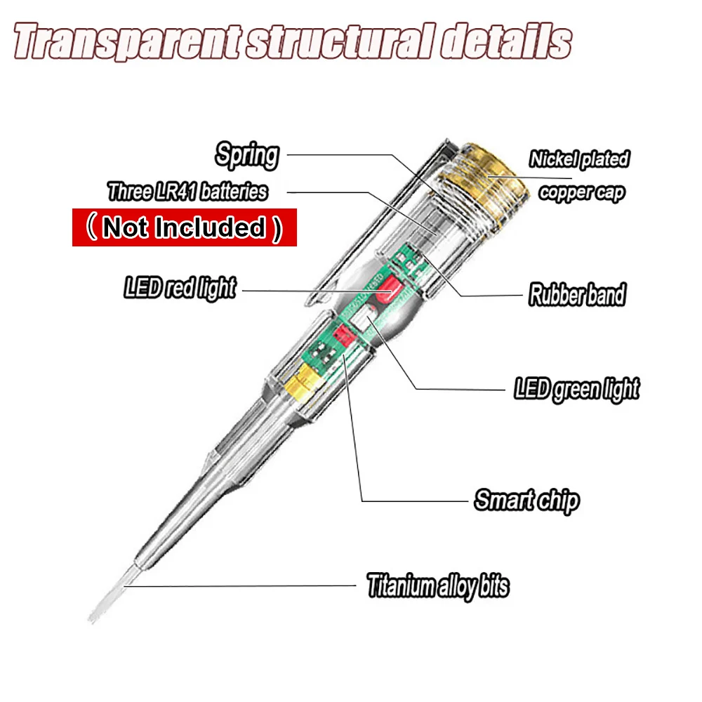 1/2/3/4PCS อัจฉริยะ Induction เครื่องตรวจจับแรงดันไฟฟ้าปากกา24-250V เครื่องทดสอบวงจรไขควงไฟฟ้าตัวบ่งชี้ช่างไฟฟ้า