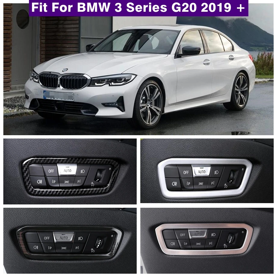 

Head Lamp Light Adjust Control Switch Button Decoration Panel Cover Trim Fit For BMW 3 Series G20 2019 - 2024 Car Accessories