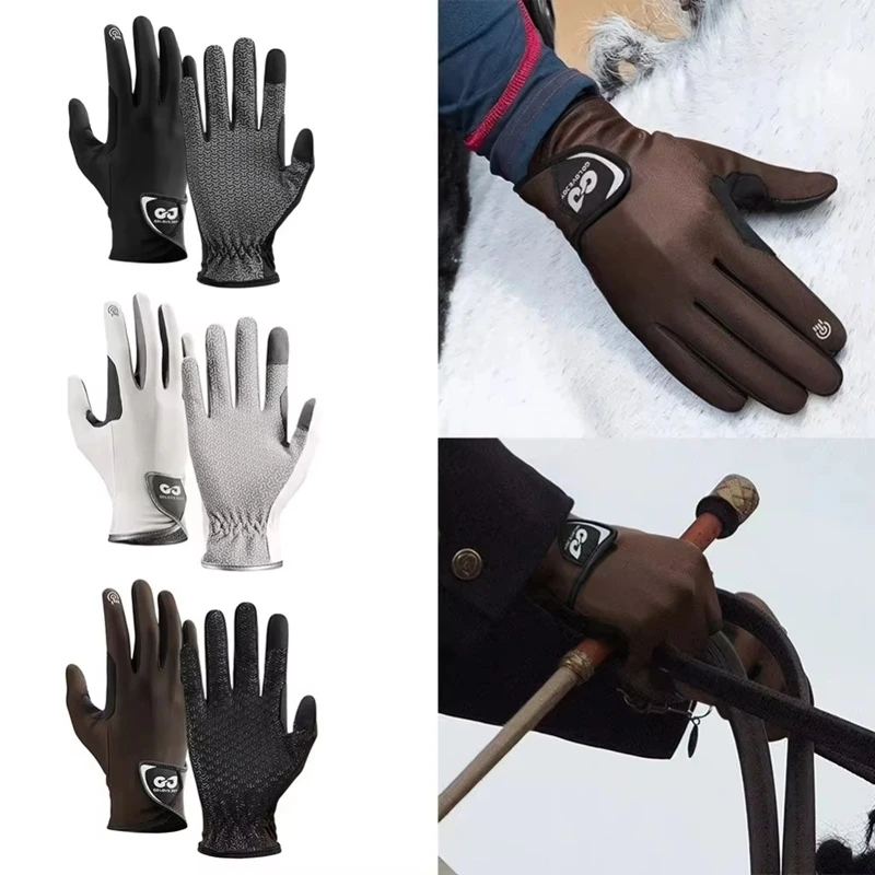 

New Breathable Horse Riding Gloves, Non-Slip Lightweight Sun Protection Wear-Resistant Equestrian Gloves