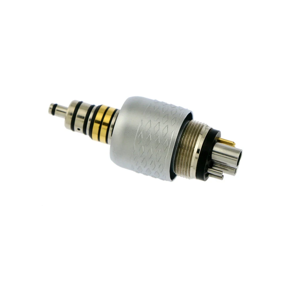 Dental LED Coupler 6 Holes Fiber Optic Connector for High Speed Handpiece Air Turbine Quick Adapter Dentistry Tool