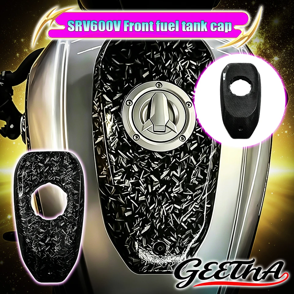 Para QJMOTOR SRV600 Flash 600 SRV 600 V4 600CC, Tapa del Tanque de Combustible Delantera Modificada, Panel de Carenado, Cubierta del Tanque de Combustible, Piezas Decorativas para Moto