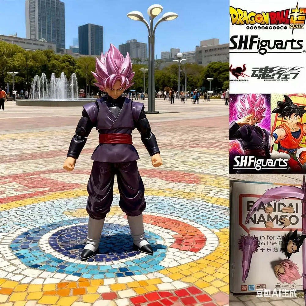 BANDAI S.H.Figuarts Dragon Ball Super SAIYAN ROSE Goku Black Anime Model Action Figure Genuine Boxed Toy in Stock