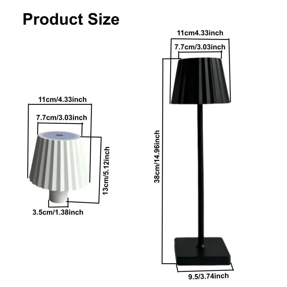 Imagem -06 - Usb Recarregável Led Table Light Restaurante Bar Ambiance Lâmpada de Mesa Estudo Escritório Casa Decoração sem Fio Luz Noturna Touch Switch