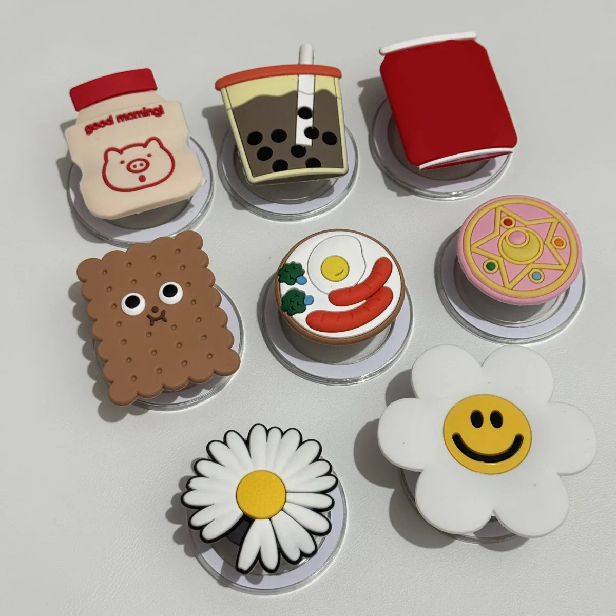 

Цветочный шарм, милый мультяшный цветок, силиконовая магнитная ручка для телефона, подставка для iPhone 17 16, аксессуары Magsafe, кронштейн