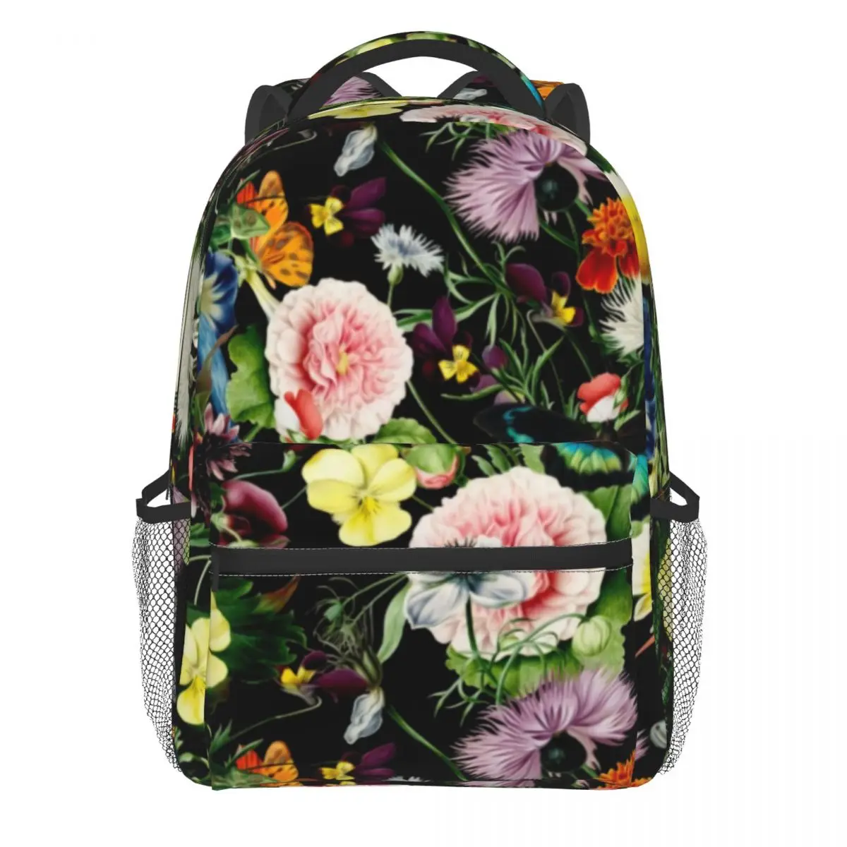 Vintage Tropical Floral Print Backpack Bird Butterfly EDEN Travel Backpacks Student Leisure School Bags Colorful Soft Rucksack