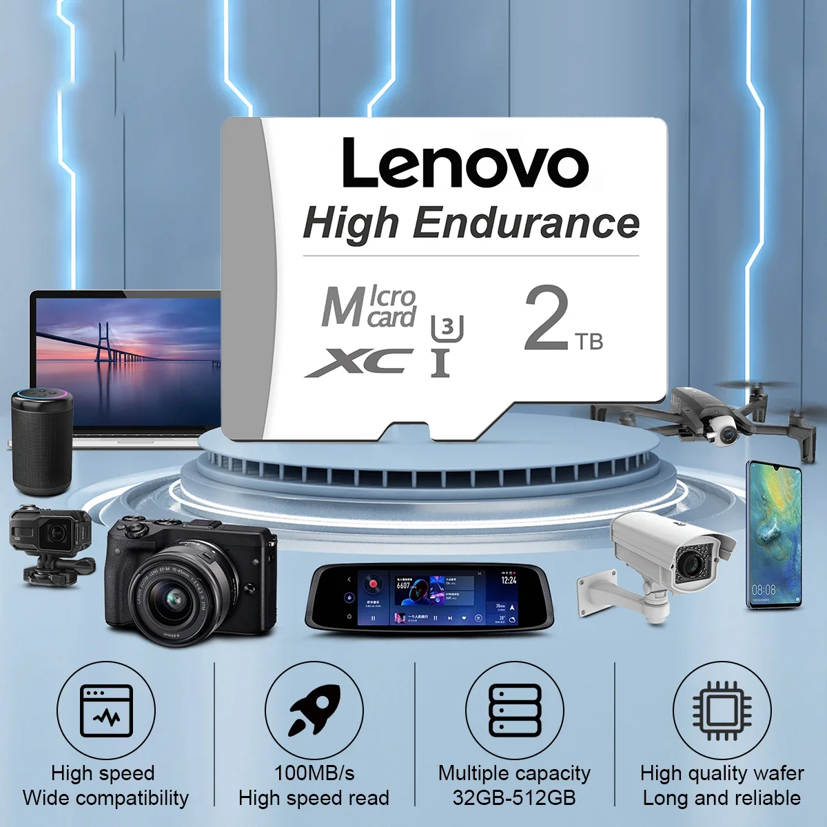 Lenovo SD Memory Card 2TB 1TB Class 10 High Speed Micro SD Card 1TB 512GB For Nintendo Switch PC Smart phone SD Card 128GB 256GB - Image 6