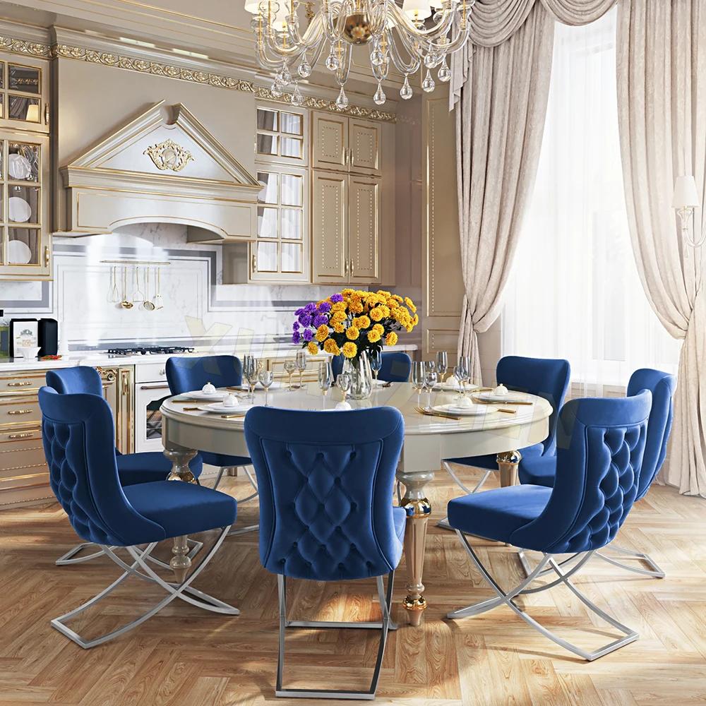 Metalowe meble do jadalni nowoczesne luksusowe krzesła do jadalni aksamitne krzesła do jadalni
