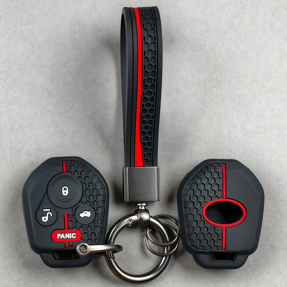 Keychain Silicone Car Remote Key Cover For Subaru Legacy Tribeca Impreza Forester Xv Protect Shell Fob Accessories