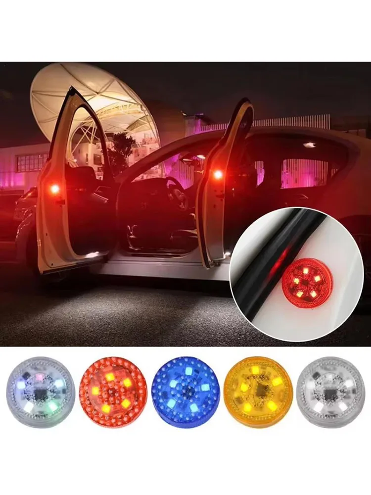 1/2/4 pièces avertissement de sécurité de porte d'ouverture de voiture lumières Anti-collision capteur magnétique stroboscope clignotant feux d'alarme lampe de stationnement