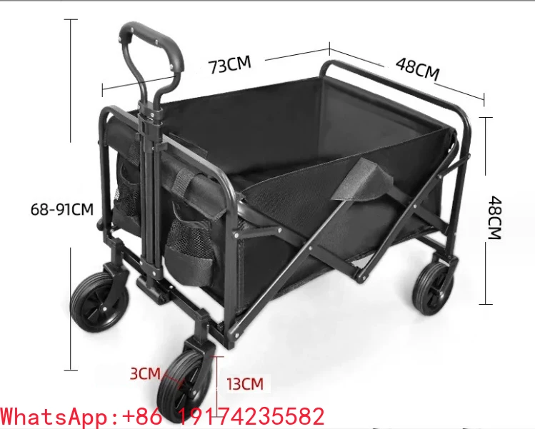 

Premium Outdoor Collapsible Utility Cart Portable Mesh Folding Wagon For Camping Shopping Warehouse Use OEM Customizable