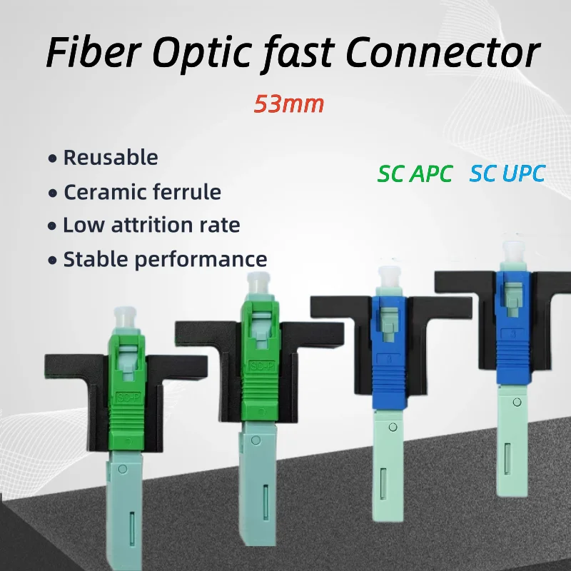 

High Quality 53MM SC APC SC UPC SM Single-Mode Optical Connector FTTH Tool Cold Connector Tool Fiber Optic Fast Connnector