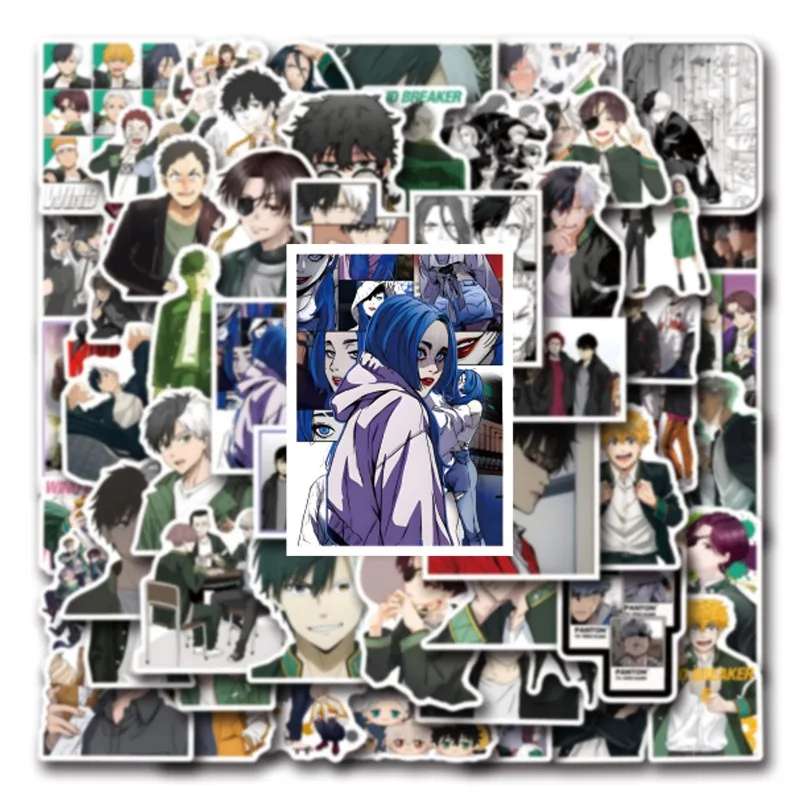 55 個コミックウインドブレーカー漫画落書きステッカーデカールスーツケースラップトップコンピュータギター装飾 DIY キッズクラシックおもちゃ