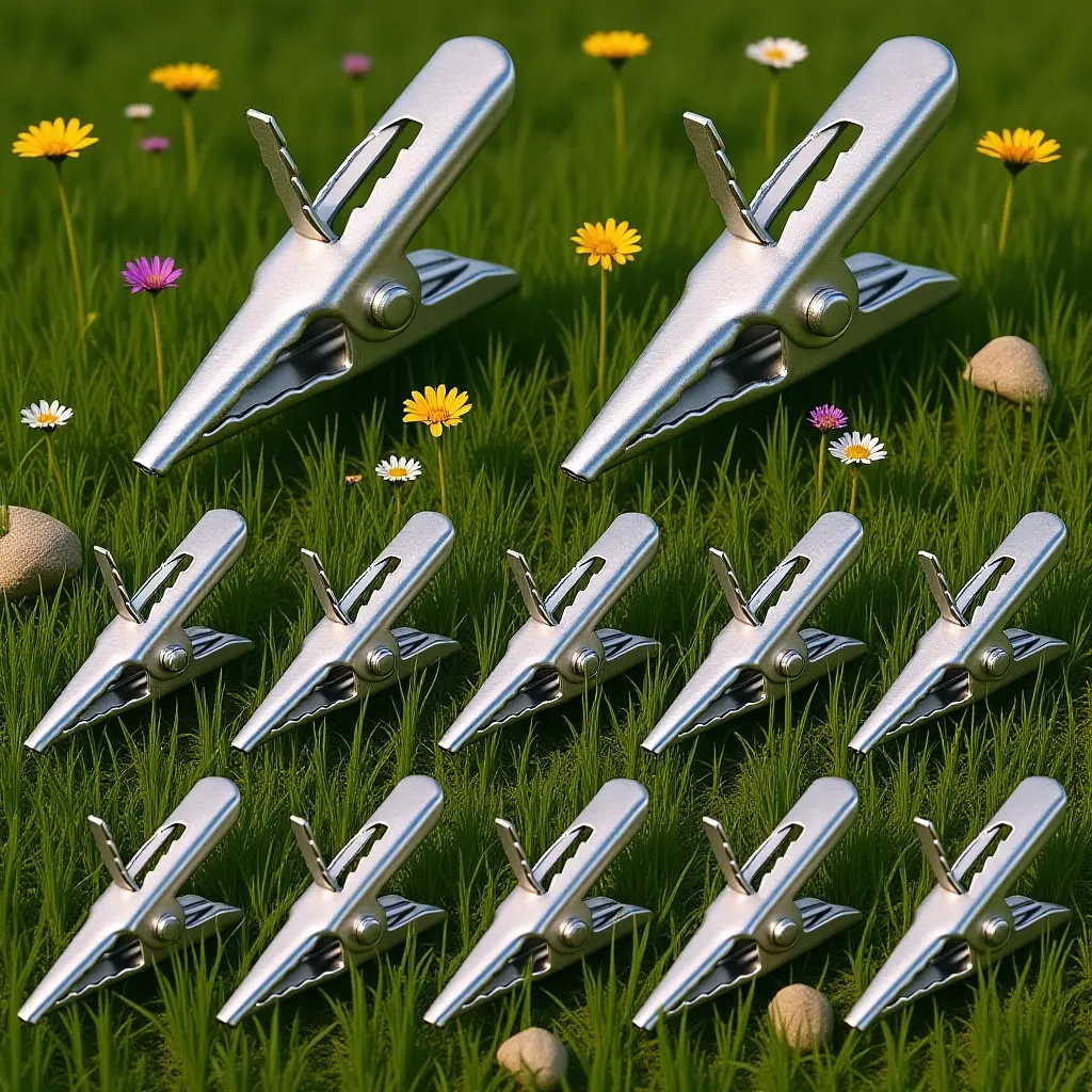 50Pcs Christmas Tree Ornament Clips Multi Function Small Iron Alligator Clips for DIY Crafts Photos Memo Holders