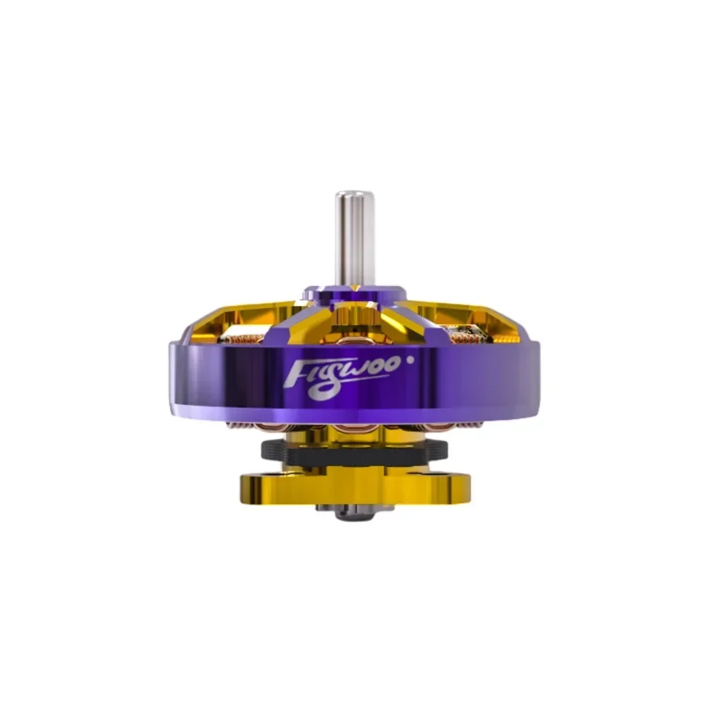 محرك Flywoo ROBO 1002 19800KV/23500KV بدون فرش FPV (2.4 جم) - 1S لطائرات بدون طيار Whoop/Toothpick (ذهبي/أرجواني)