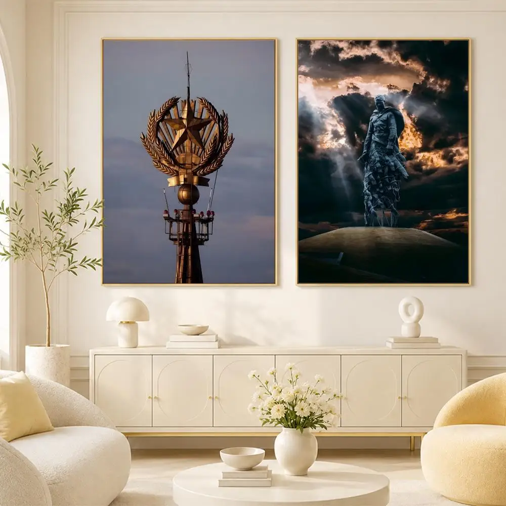 Famous Statue of the Russian Revolution Poster Room Home Decoration Interior Wall Art Printing Garage Posters Gift
