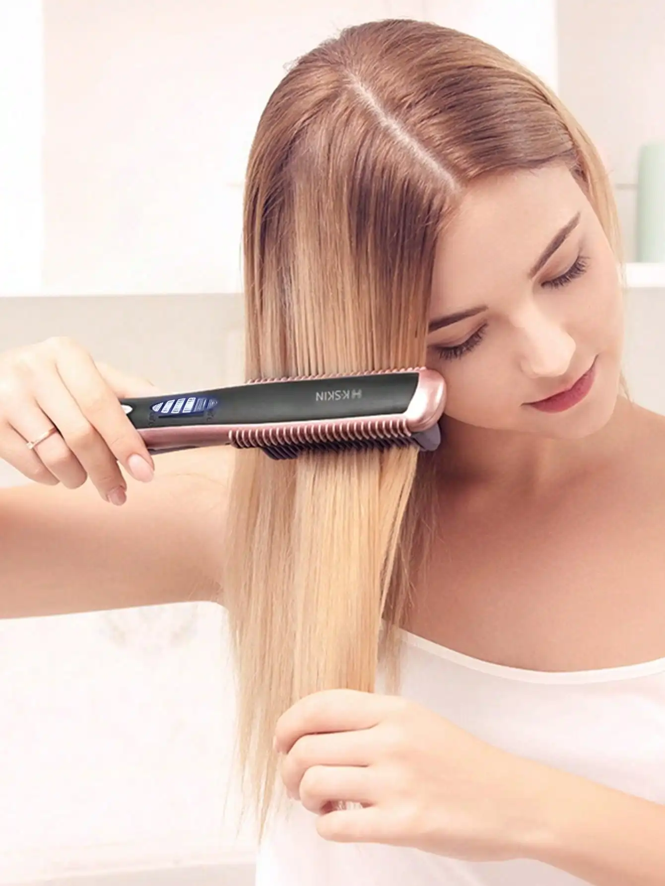 Dropshipping Hot Comb Hair Straightener 30 Seconds Quick Heat Professional Hair Brush