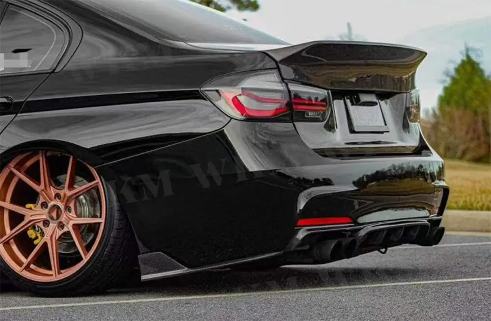 

JCYECF Carbon Fiber Side Bumper Apron Splitters Flaps Winglets for BMW 3 Series F30 M Tech Sport 2012-2017 Side Wrap Splitters