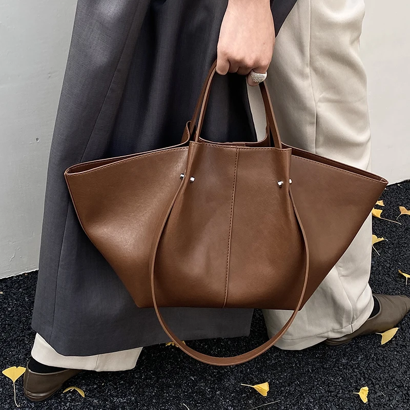 

Original Brand Large Capacity Tote Bags for Women Trendy Design PU Leather Single Shoulder Bag Fashion Commuter Shopper Totes