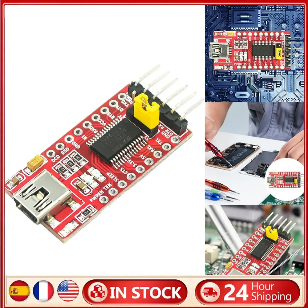 FT232RL FTDI USB To TTL Serial Adapter Module 3.3V 5.5V USB To TTL Serial Converter Module Mini USB To TTL Adapter Board