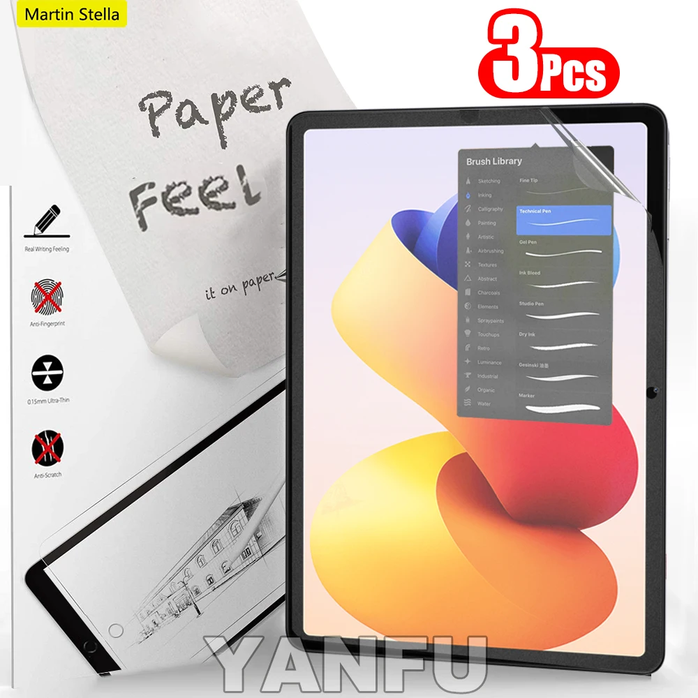 

3Pcs Paper Feel Like Screen Protector For Xiaomi Redmi Pad 2 Pro 12.1 Film No Glass