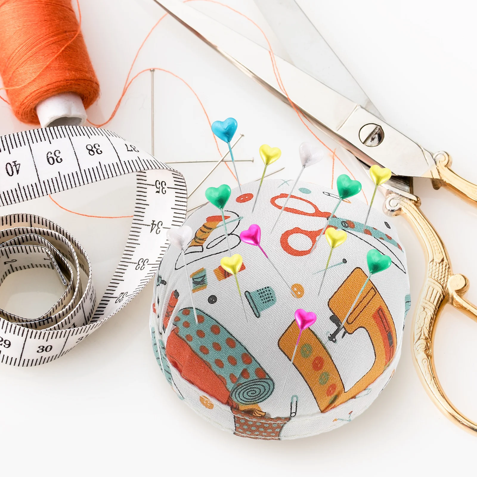 216 قطعة إبر الرأس الزخرفية على شكل قلب مشرق اللون الخياطة تحديد موقع دبوس DIY بها بنفسك الخياطة الحرف حفل التخرج حلية