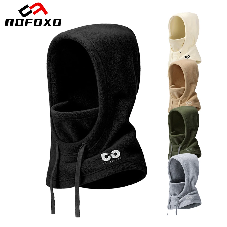 AliExpress nofoxo NOFOXO Winter Cold Face Neck Protection Cycling Headgear Thermal Fleece Ski Mask Ski headgear Protect Warm Face Mask Men Women