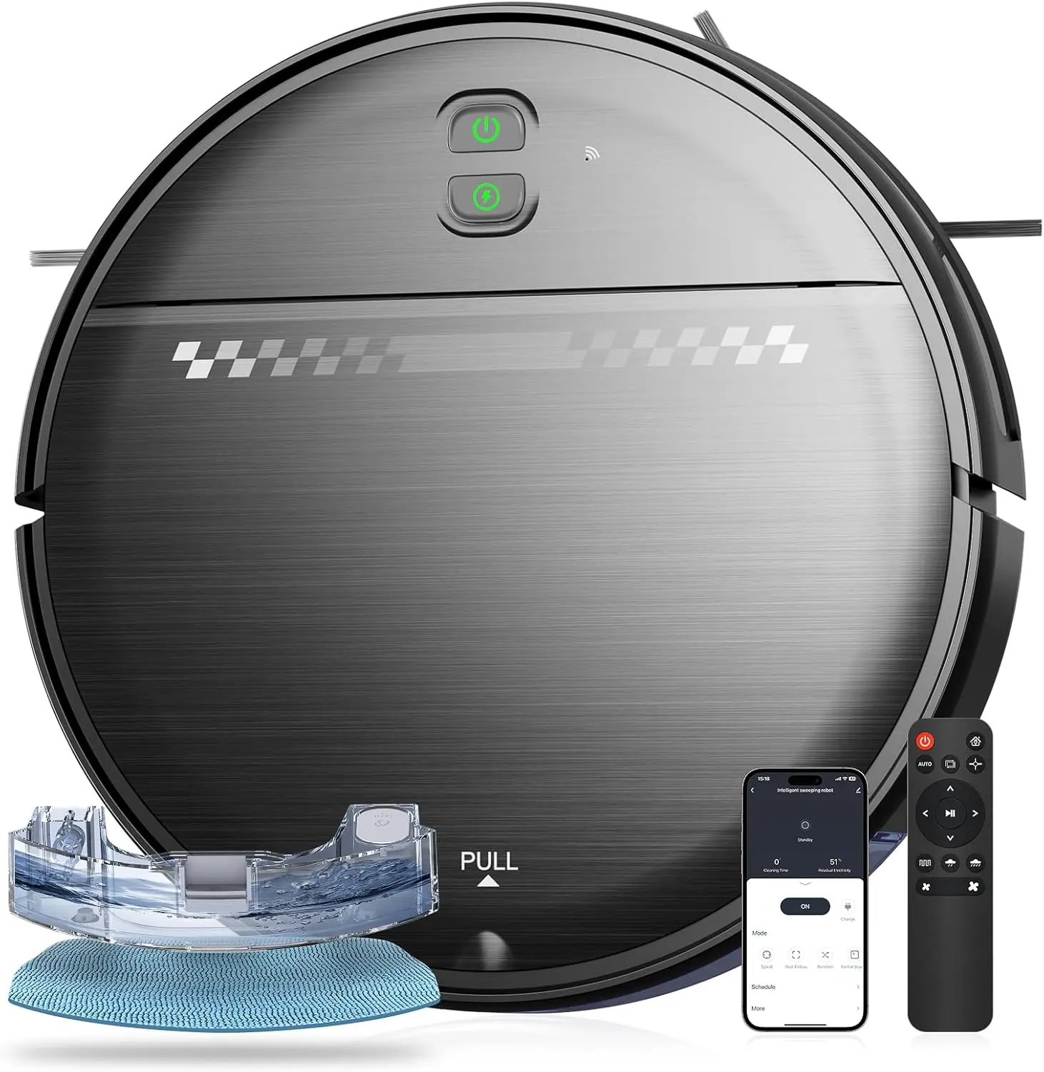 Robot Vacuum with Wi-Fi/APP/Alexa, Self-Charging Robot Vacuum and Mop Ultra Slim Quiet, Ideal for Ha