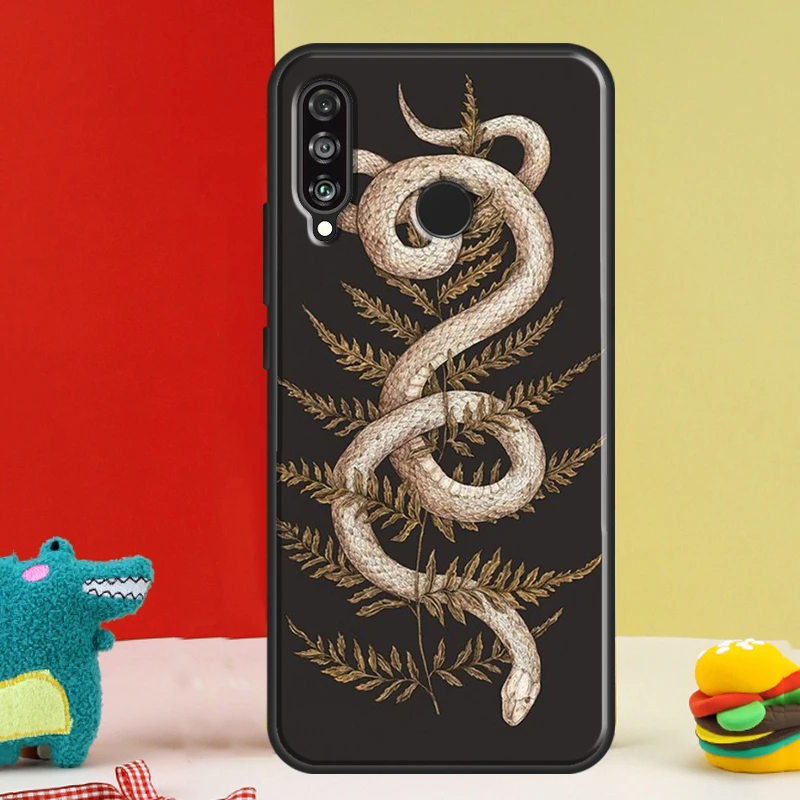 The Snake and Fern For Huawei P30 Pro P60 P50 P20 P40 P Smart Nova 9 5T Honor Magic 5 Lite X8 X9 a 50 70 Case