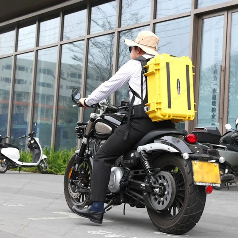 صندوق معدات التصوير الفوتوغرافي على ظهره هارد شل مقاوم للماء حقيبة ظهر بلاستيكية SLR معدات الكاميرا صندوق الأدوات