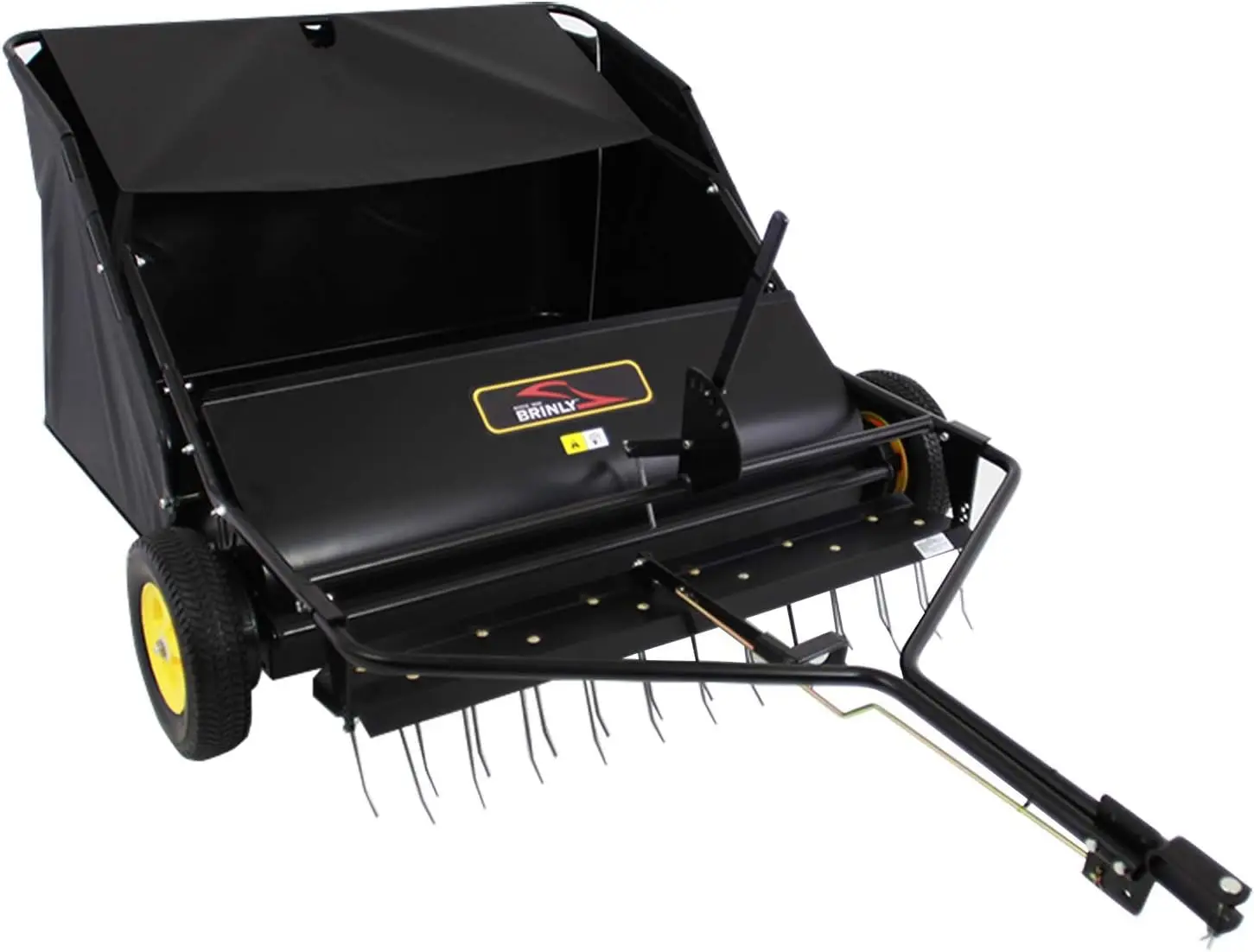 

42" Tow-Behind Lawn Sweeper with Dethatcher and Hamper Windscreen Cut Job Time in Half Multiple Uses