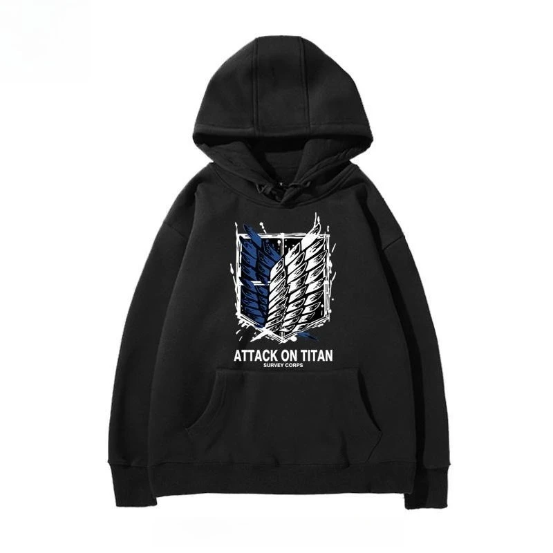 بانداي معتمدة حقيقية هجوم العملاق فيلق الاستطلاع شعار أجنحة الحرية طباعة خريف جديد للجنسين هوديي الحرارية حجم كبير #1