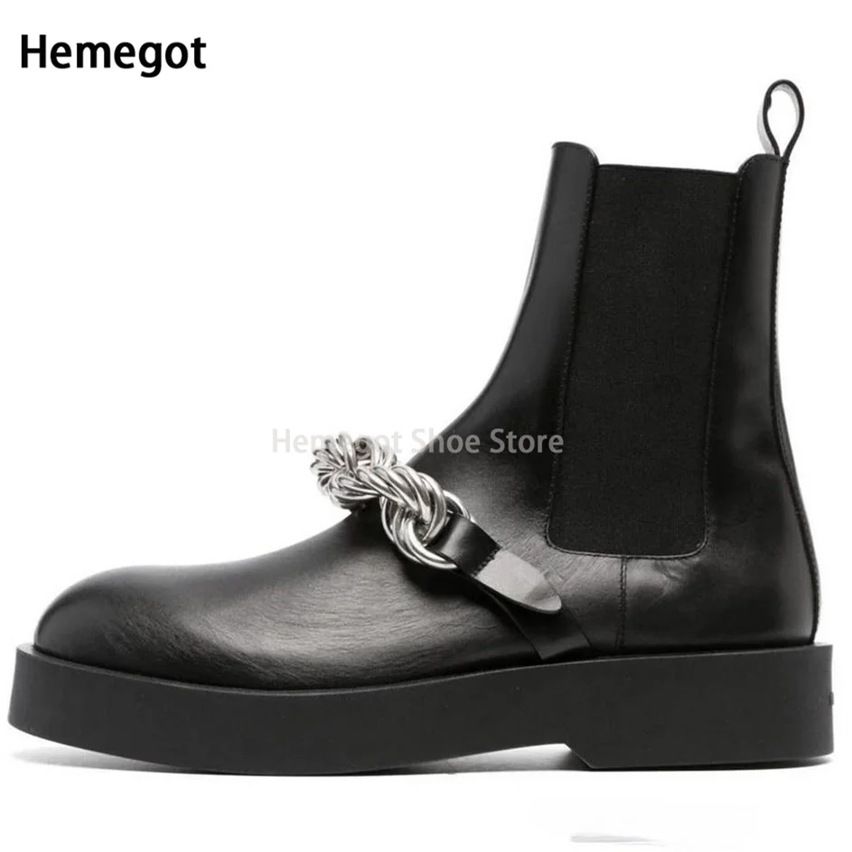 Men\'s Black High-Top Boots Elastic Stylish Winter Ankle Knight Boots Casual Wear-Resistant Shoes for Male Luxury Brand Booties