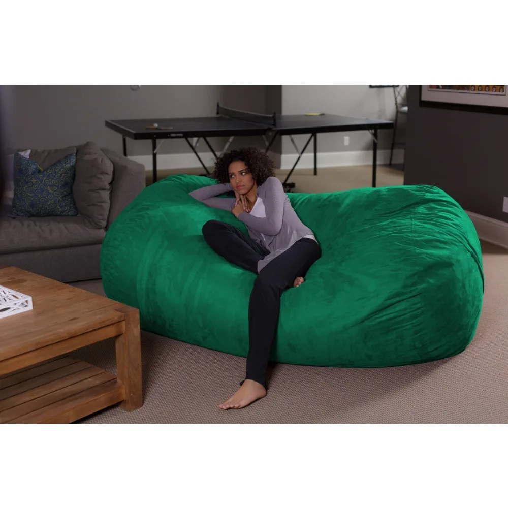 2024 new Plush Bean Bag with Super Soft Microsuede Cover - XL Memory Foam Stuffed Lounger Chairs