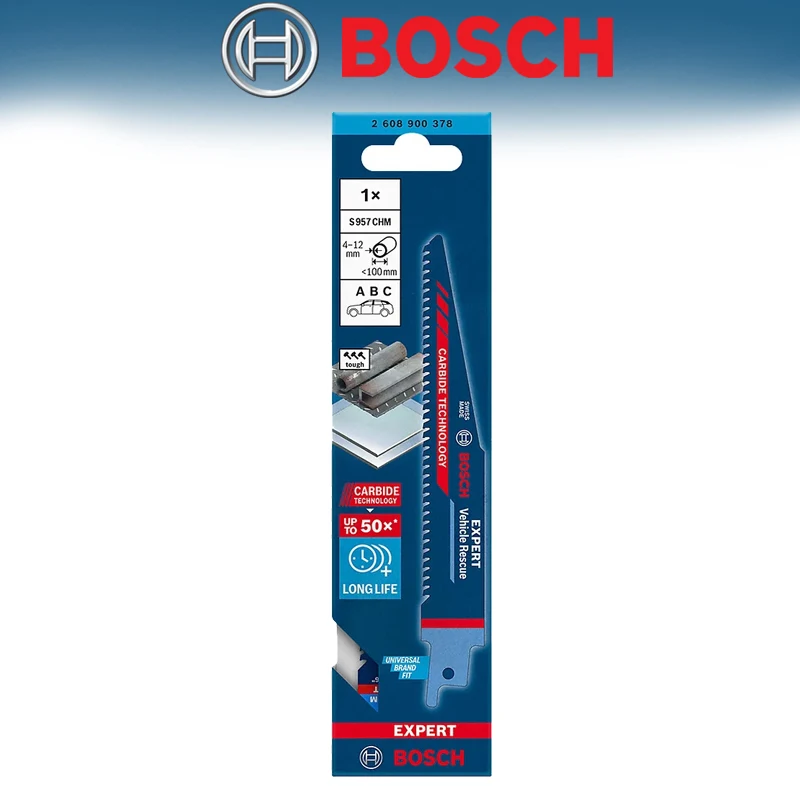 

BOSCH 2608900378 EXPERT Vehicle Rescue S957CHM Blade 150mm Rescue Cutting Reliable Durable Hard Utility Saw Blades
